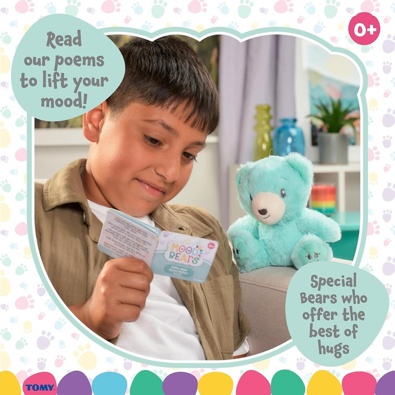 Lamaze - Mood Bears Calm Bear Plush Soft Toy - Teal - 6.69-inch