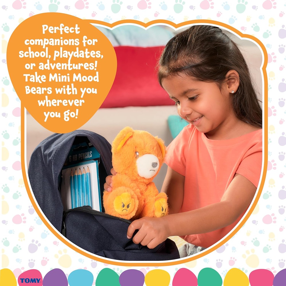 Lamaze - Mood Bears Angry Bear Plush Soft Toy - Orange - 7-inch