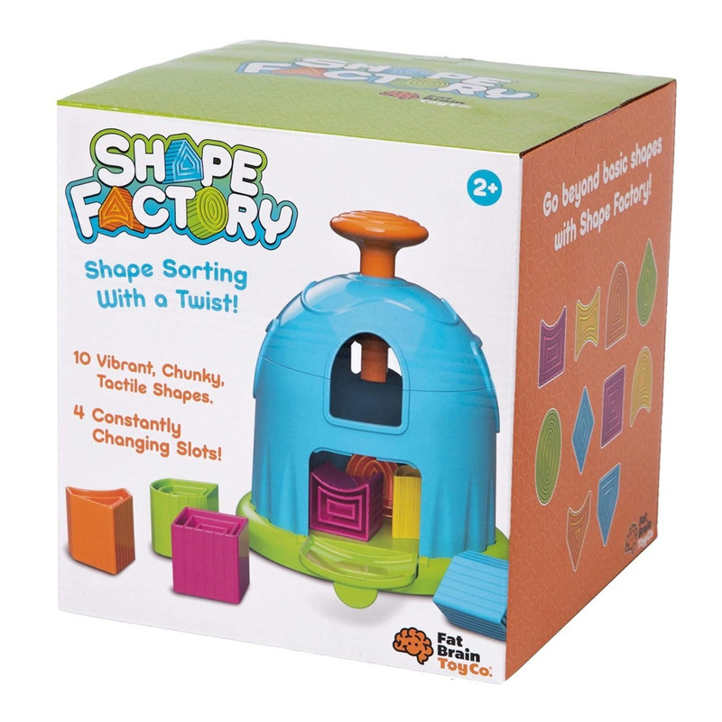Fat Brain Toys - Shape Factory Sorting & Stacking Toy Set - Multicolor