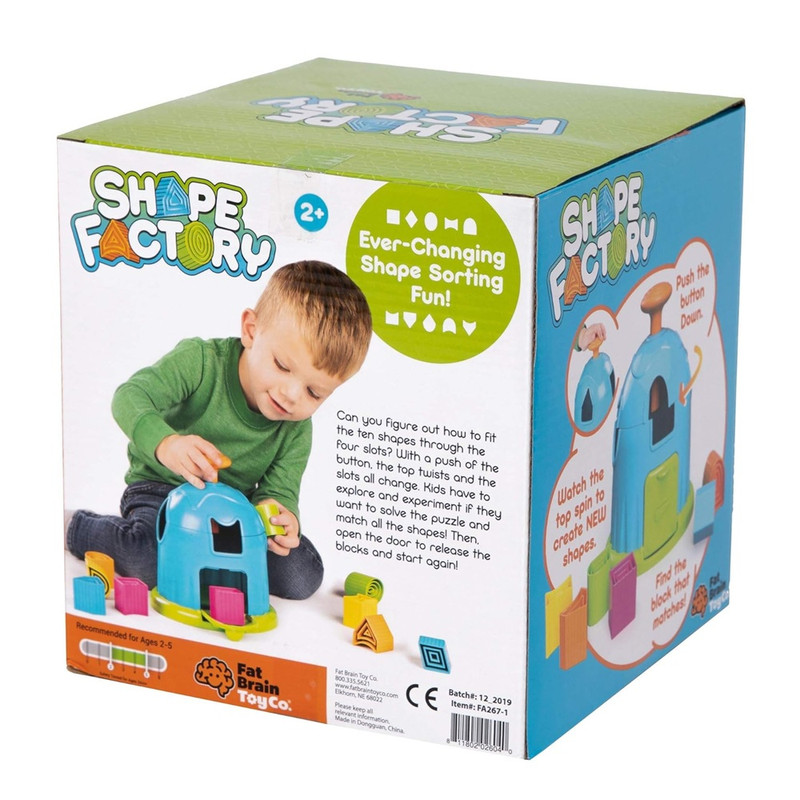 Fat Brain Toys - Shape Factory Sorting & Stacking Toy Set - Multicolor