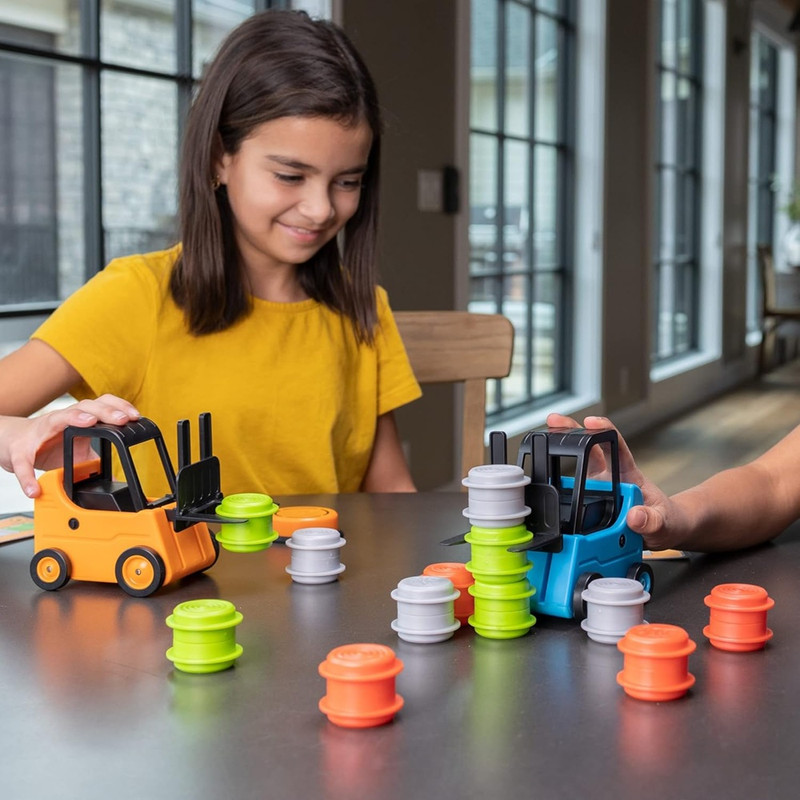 Fat Brain Toys - Forklift Frenzy - Sensory Toys for Infant Development, Stacking Game