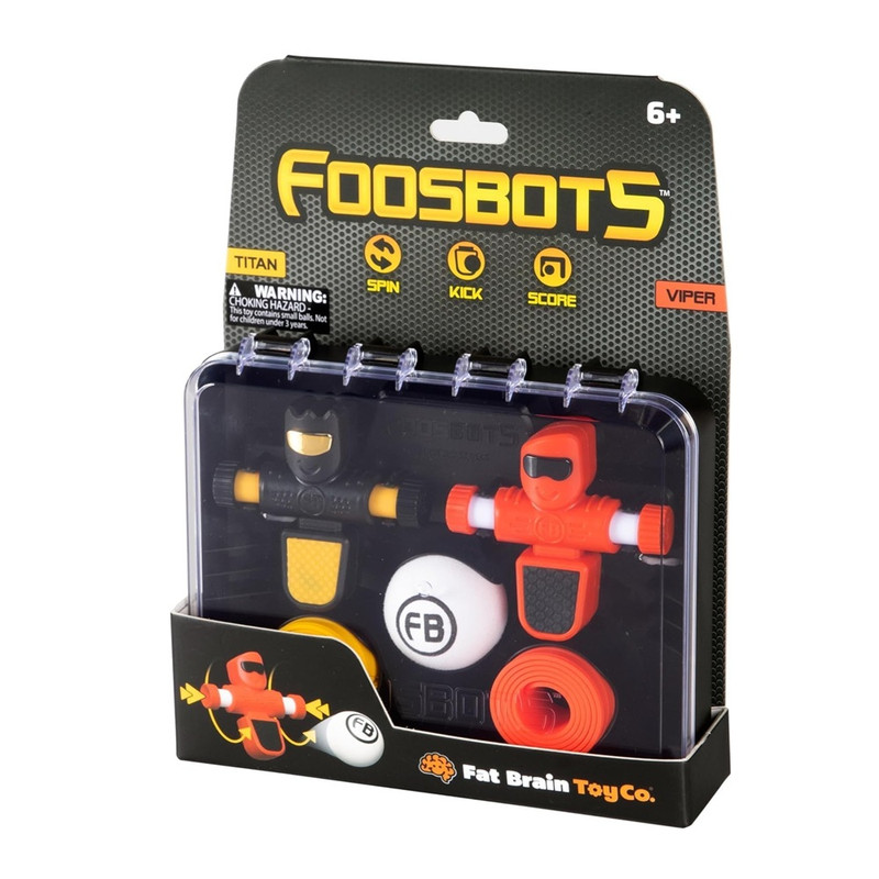 Fat Brain Toys - FoosBots 2-Pack - Sensory Toys for Infant Development, Football Fun