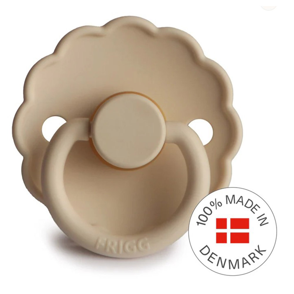 Frigg - Daisy Latex Baby Pacifier - Croissant Night/Portobello - 2Pc Set