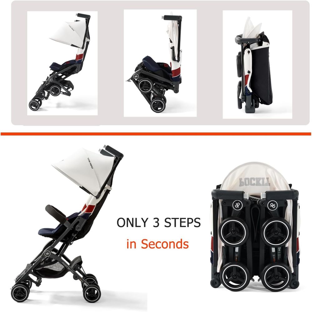 GB - Pockit All-Terrain Lightweight Stroller - White