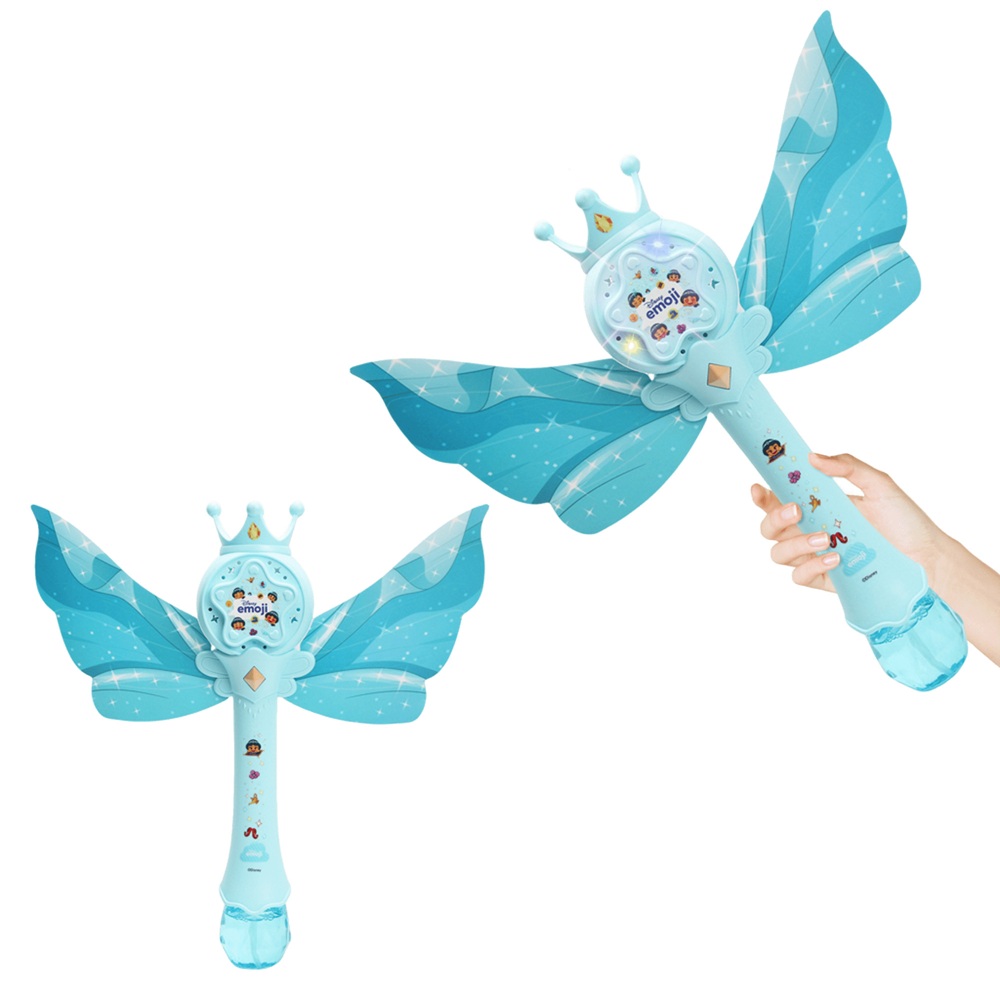 Disney - Emoji Princess Battery Operated Bubble Wand - Blue