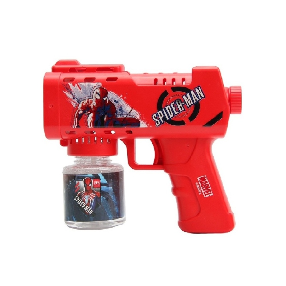 Marvel - Spiderman Game Verse Battery Operated Bubble Gun - Red