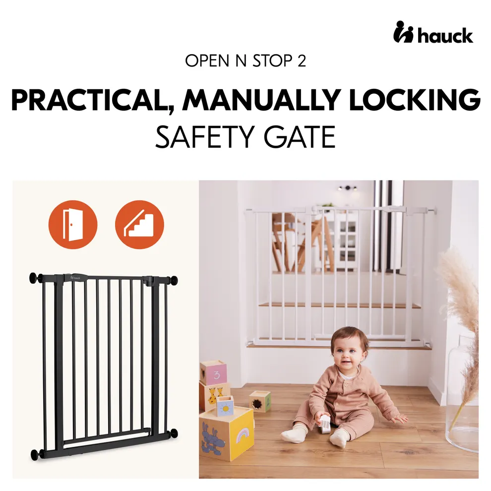 Hauck - Open N Stop 2 With Extension - Black - 96-101 cm