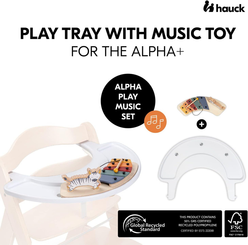 Hauck - Play-Tray Music Set - Zebra White