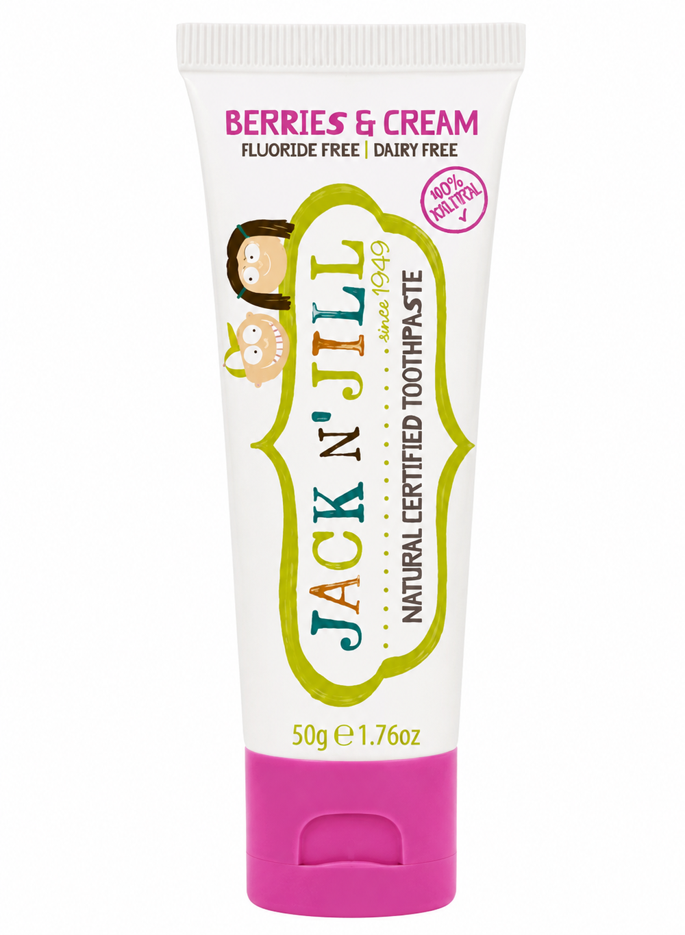 Jack N' Jill - Berries And Cream Toothpaste - Natural - 50 gm