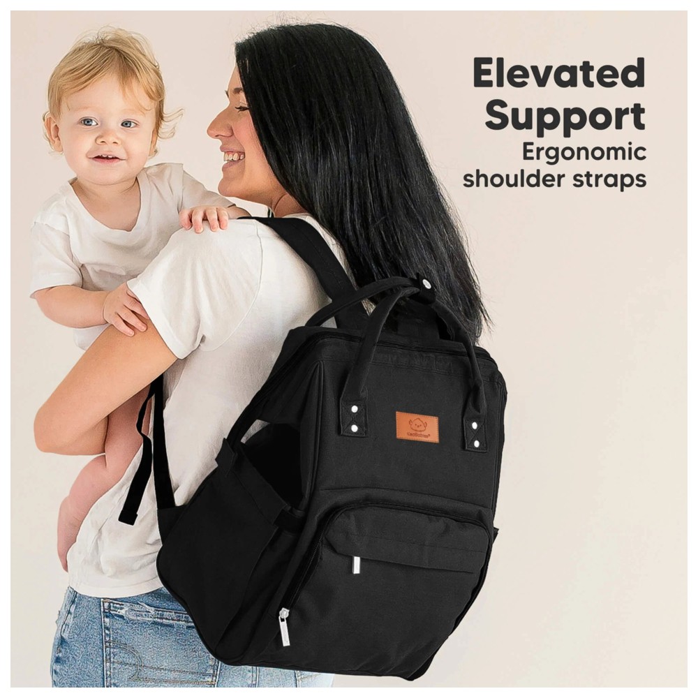 Keababies - Original Multi-Pocket Diaper Bag - Coffee Brown