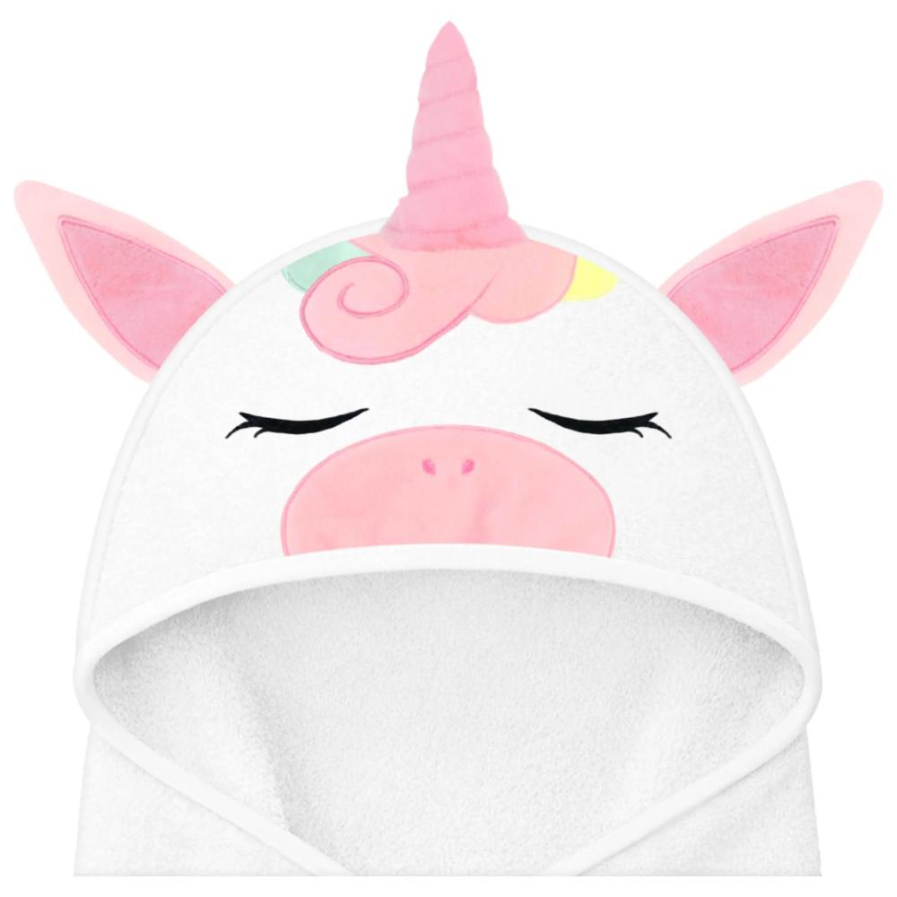 KeaBabies - Hooded Cuddle Soft Baby Bath Towel - Unicorn