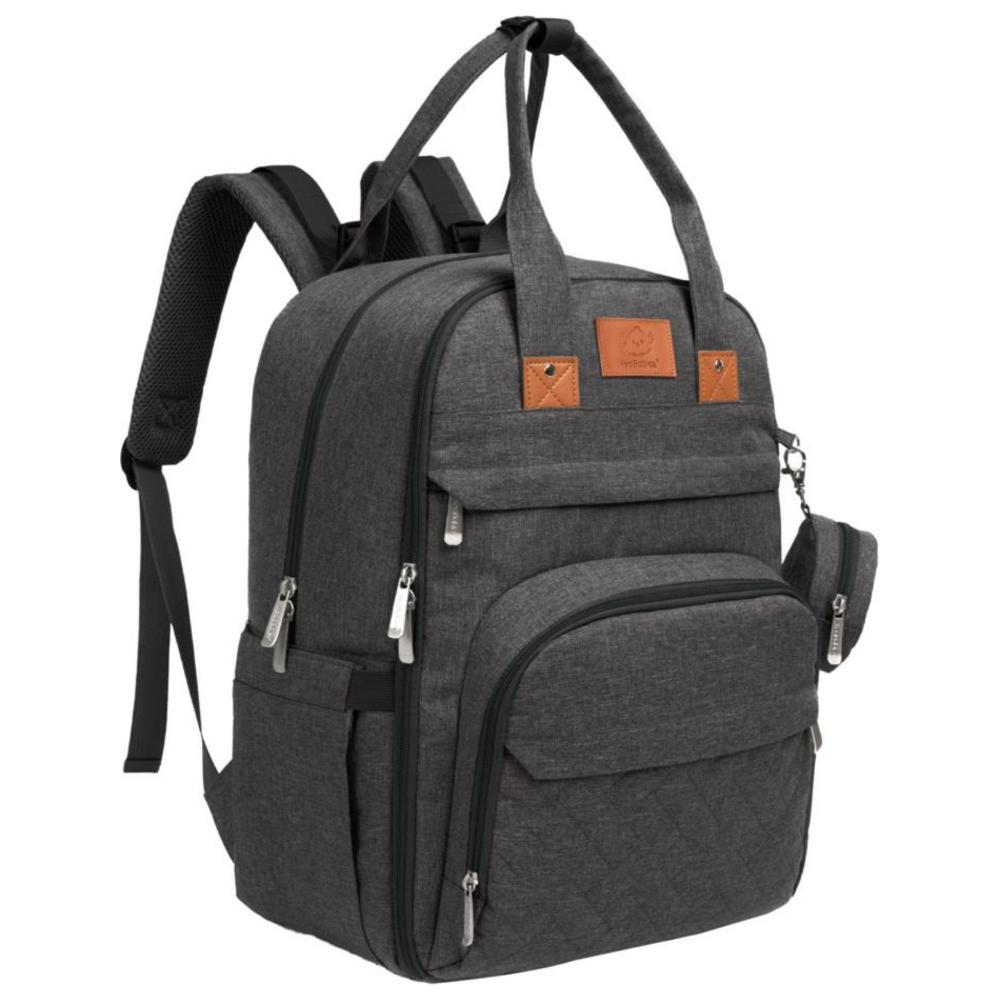 Keababies - Rove Multi-Pocket Diaper Bag - Charcoal