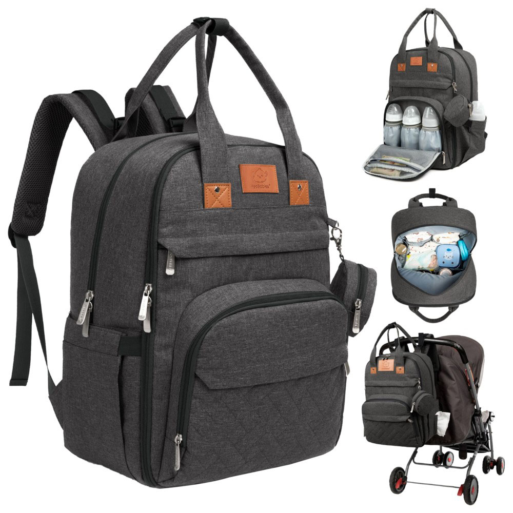 Keababies - Rove Multi-Pocket Diaper Bag - Charcoal