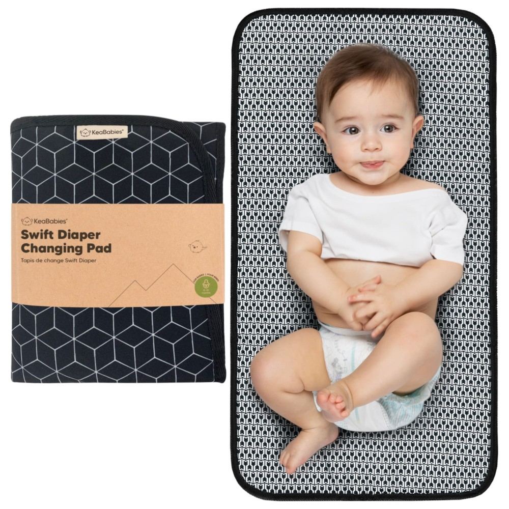 Keababies - Swift Portable Diaper Changing Mat - Black Geo