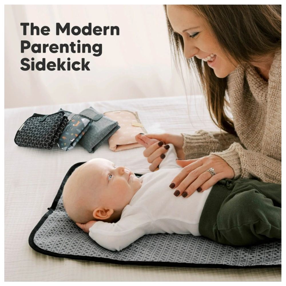 Keababies - Swift Portable Diaper Changing Mat - Black Geo