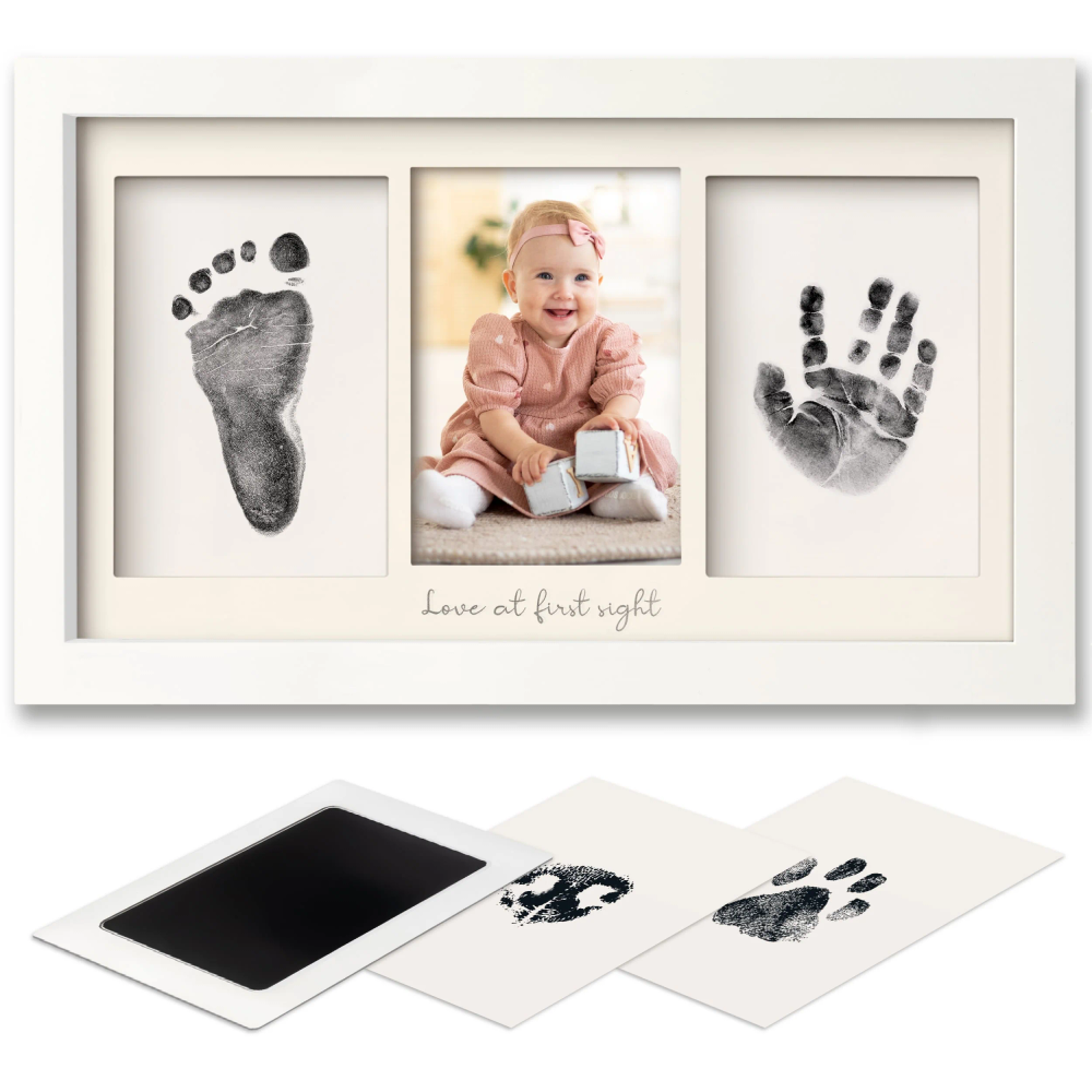Keababies - Duo Hand & Footprint Frame Kit - Alpine White