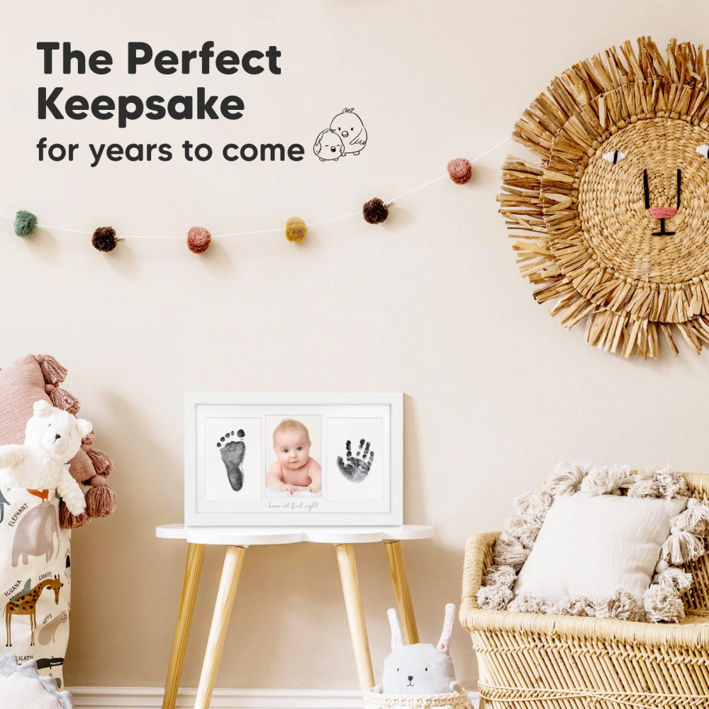 Keababies - Duo Hand & Footprint Frame Kit - Alpine White
