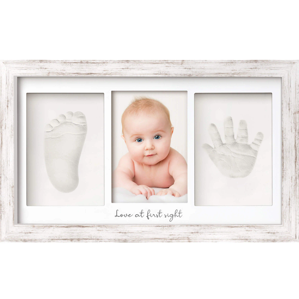Keababies - Baby Handprint & Footprint Frame - Vintage White