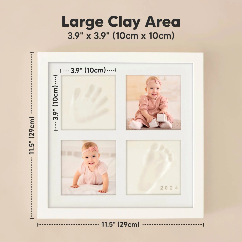 Keababies - Ever Baby Hand & Footprint Frame - Cloud Grey