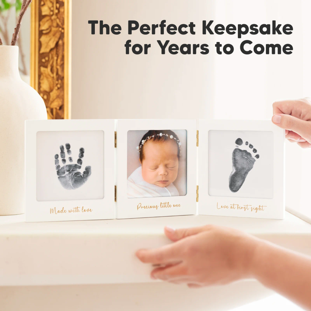 Keababies - Inkless Hand & Footprint Frame - White/Silver