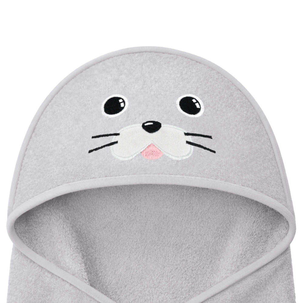 Keababies - Organic Bamboo Hooded Towel - Seal