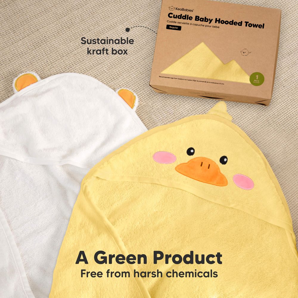 Keababies - Organic Bamboo Hooded Towel - Seal
