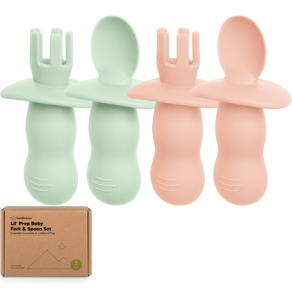 Keababies - Lil' Prep Baby Fork & Spoon Set - Mellow - 4 Pcs