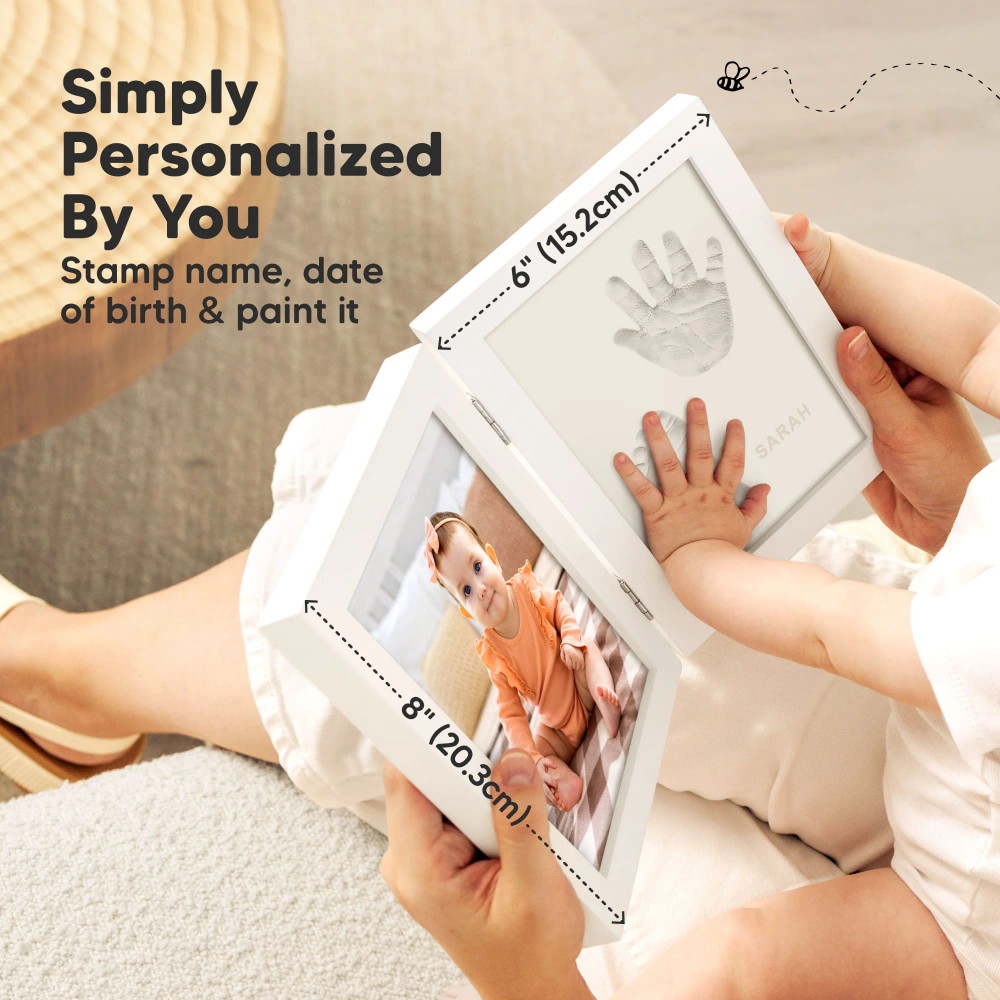 Keababies - Rune Hand & Footprint Keepsake Frame - Alpine White