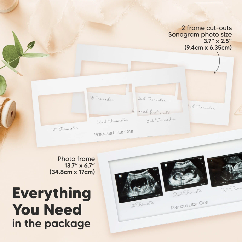 Keababies - Trio Baby Sonogram Frame - Petal Pink