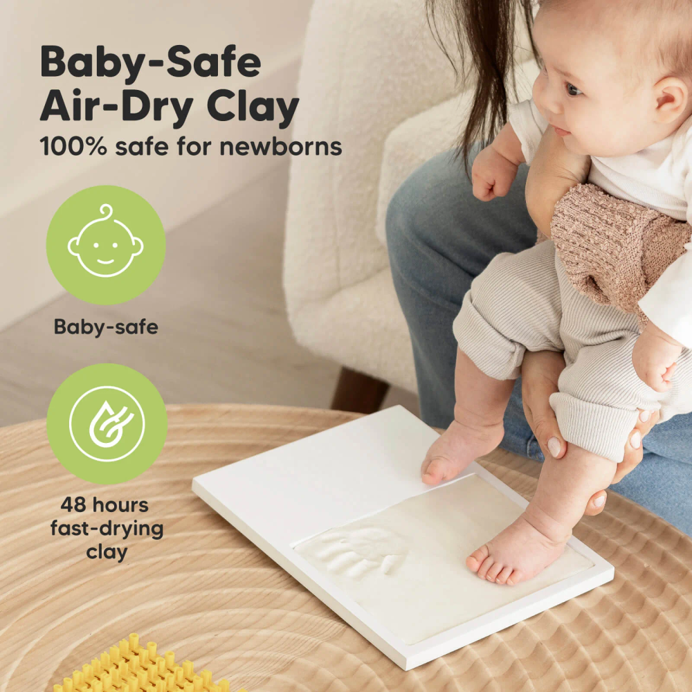 Keababies - Baby Handprint & Footprint Frame - Ash Wood