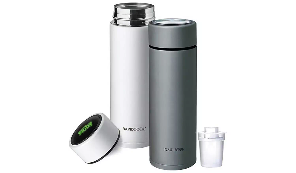 Nuby - Rapid Cool Flasks - White/Grey - 2 Pc Set