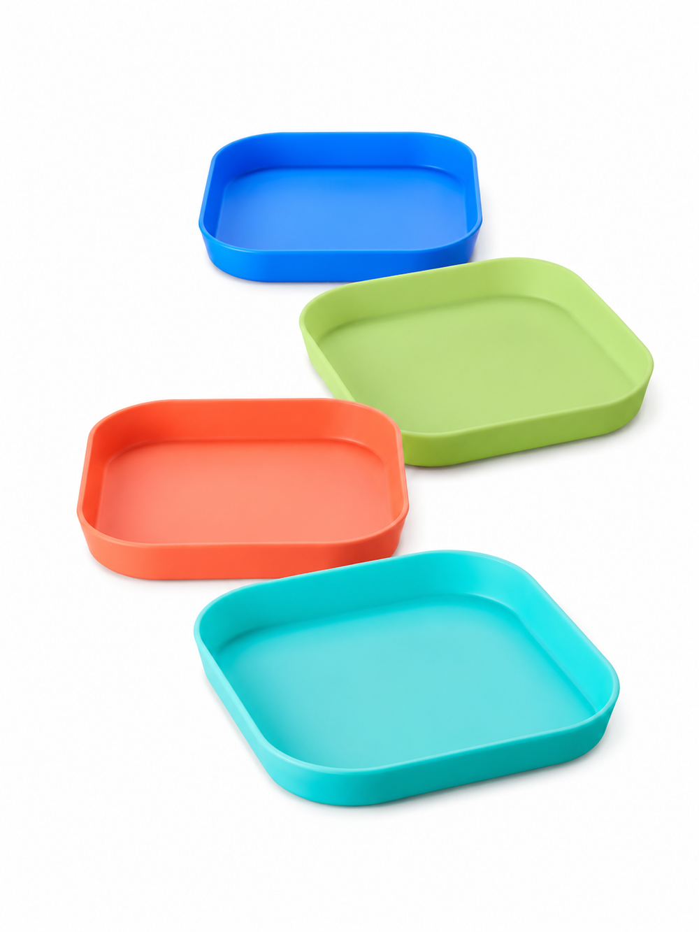 Nuby - Bright Feeding Plates - Color May Vary - 2 Pcs