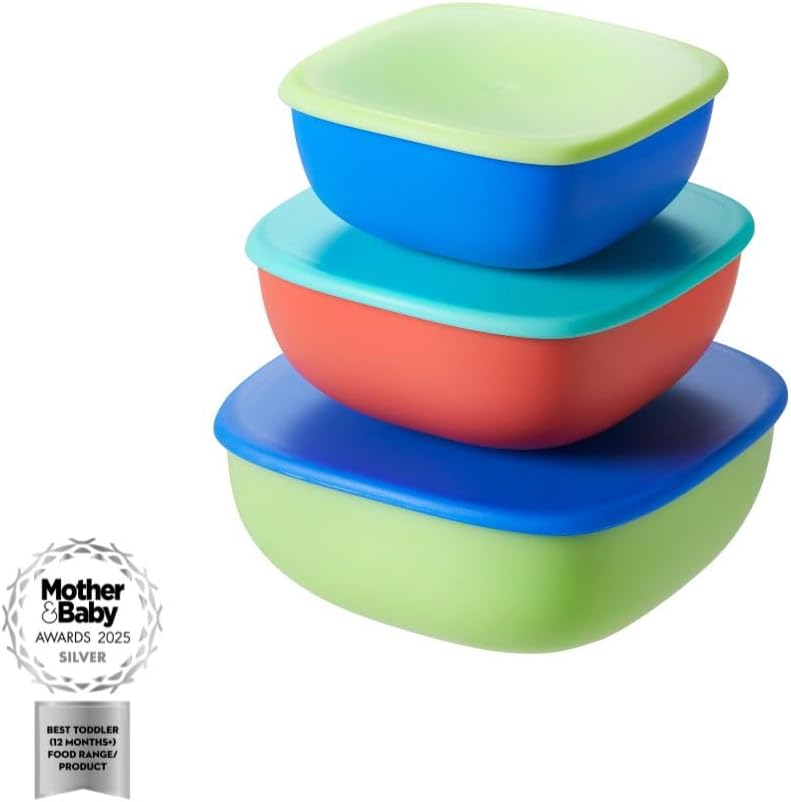Nuby - Nesting Food Storage Pots - Color May Vary - 3 Pcs