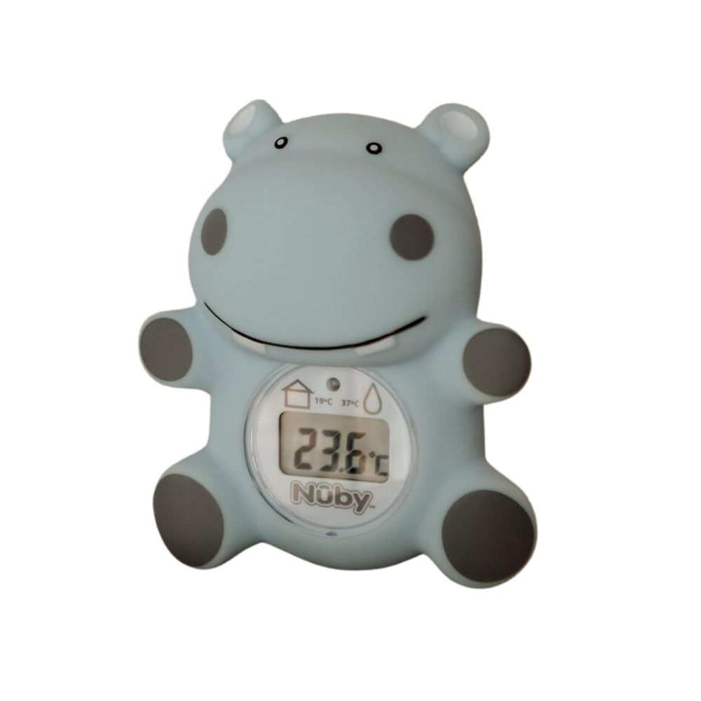 Nuby - Hippo Bath And Room Thermometer - Grey
