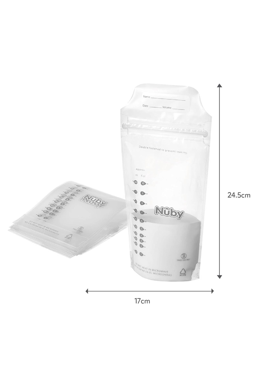 Nuby - Milk Storage Bags - Clear