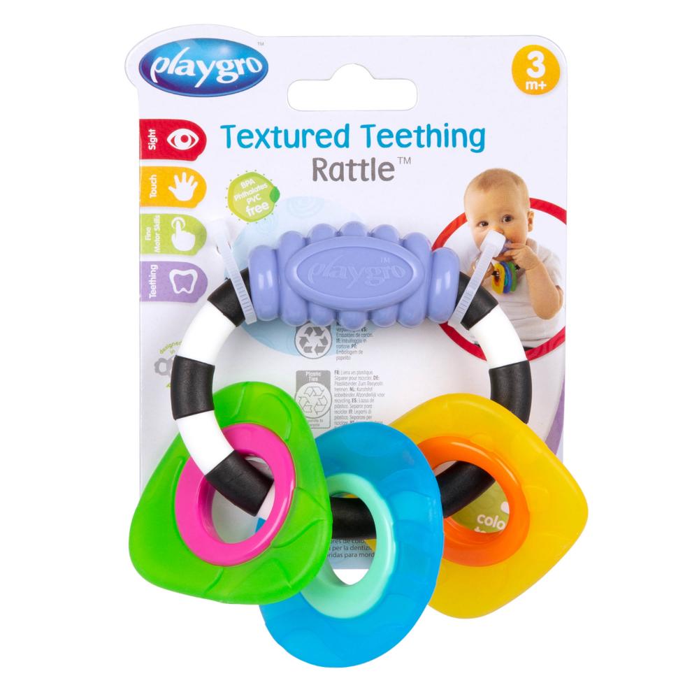 Playgro - Textured Teething Rattle