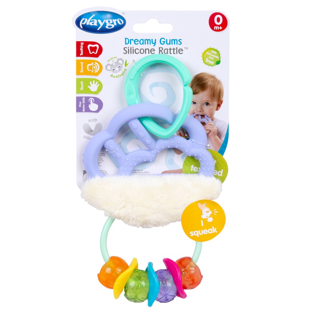 Playgro - Dreamy Gums Silicone Rattle
