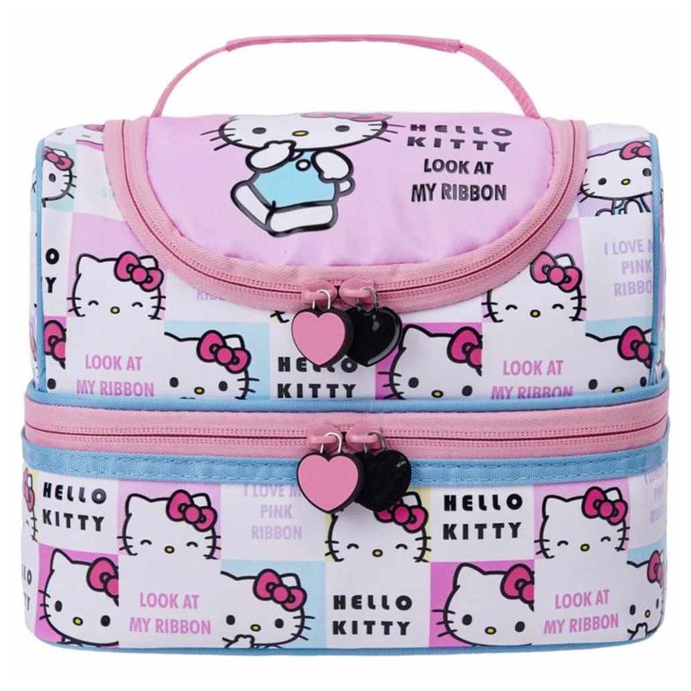 Sanrio - Hello Kitty Look At My Ribbon Dual Compartment Lunch Bag - 1 L