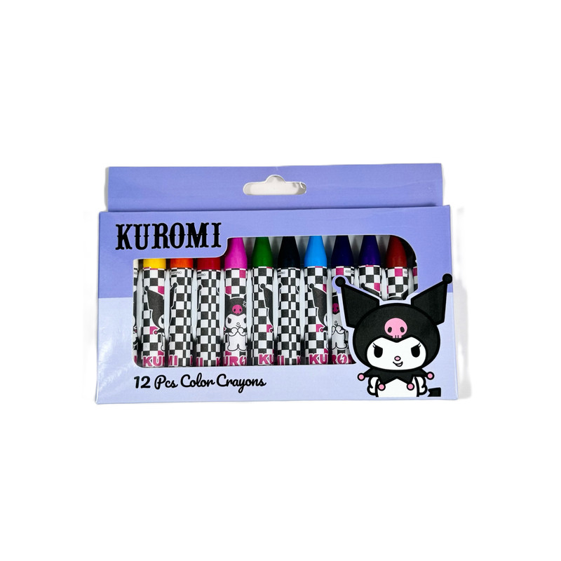Sanrio Kuromi Ambition Crayons - 12 Pcs