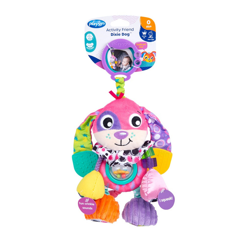Playgro - Activity Friend Crib And Stroller Toy - Dixie Dog