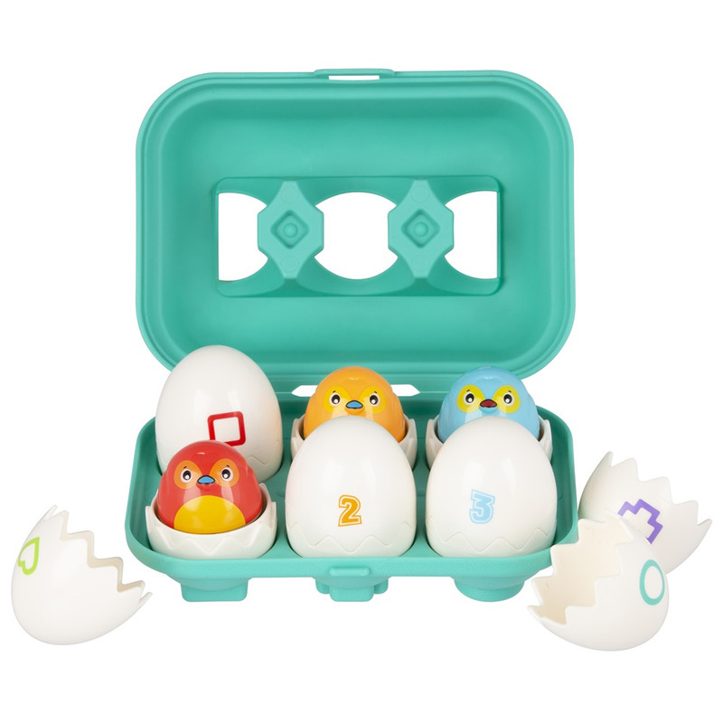 Playgro - Hatch And Match Eggs Early Learning Toy Set - Multicolor - 7 Pcs