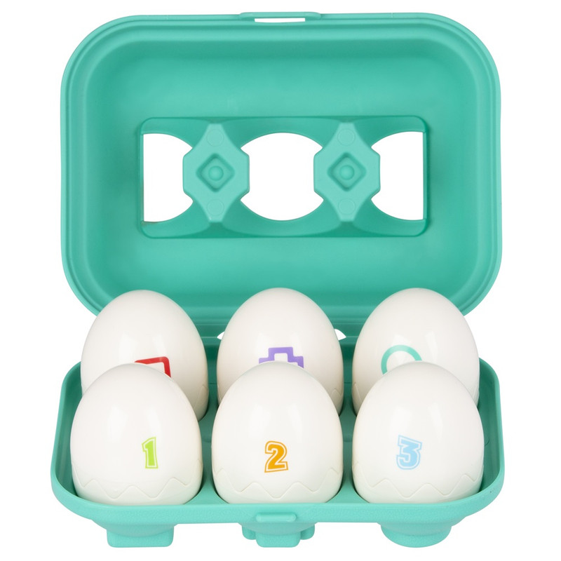 Playgro - Hatch And Match Eggs Early Learning Toy Set - Multicolor - 7 Pcs