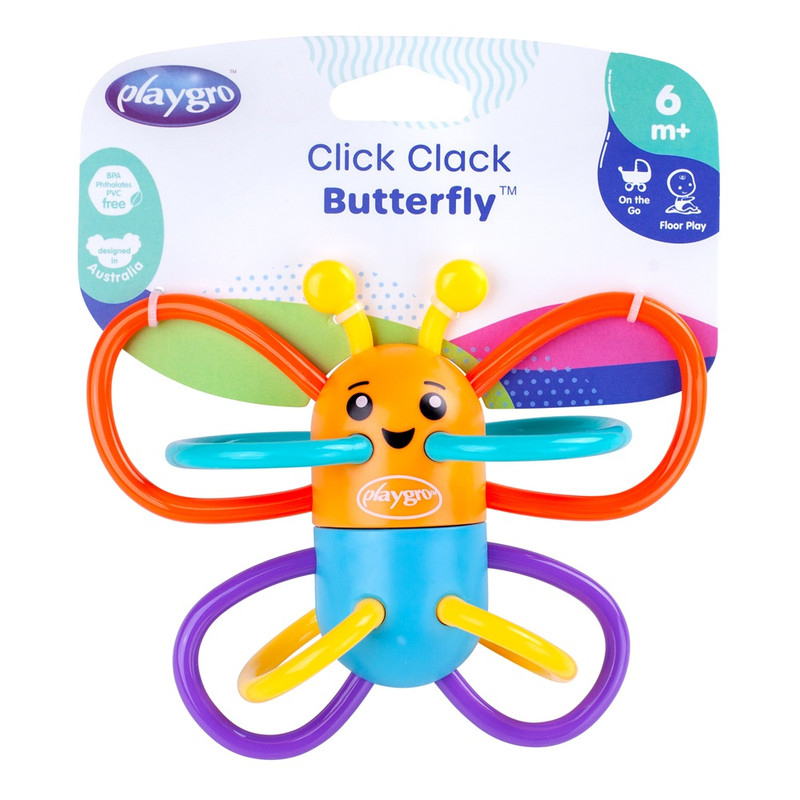 Playgro - Click Clack Butterfly Teether Toy