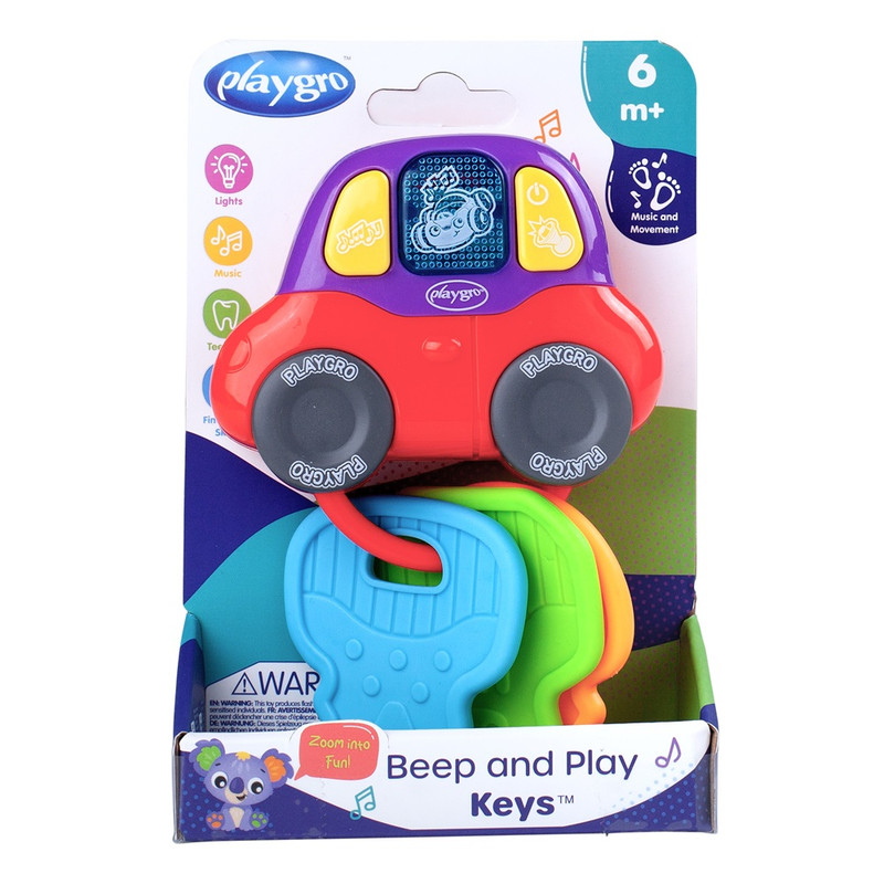 Playgro - Beep And Play Keys Music And Lights Activity Teether Toy