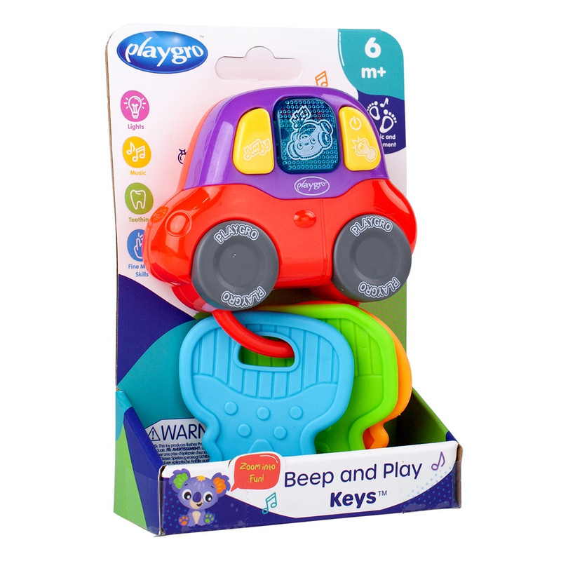 Playgro - Beep And Play Keys Music And Lights Activity Teether Toy