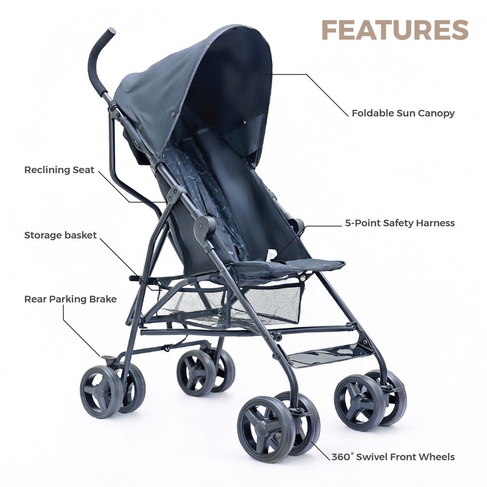 Nurtur - Leo Lightweight Stroller Pro With Shopping Basket