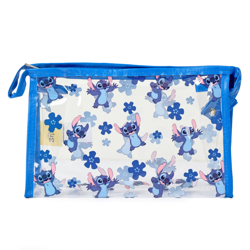 Disney Stitch Cosmetic Transparent/Blue Bag