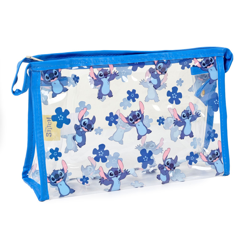 Disney Stitch Cosmetic Transparent/Blue Bag