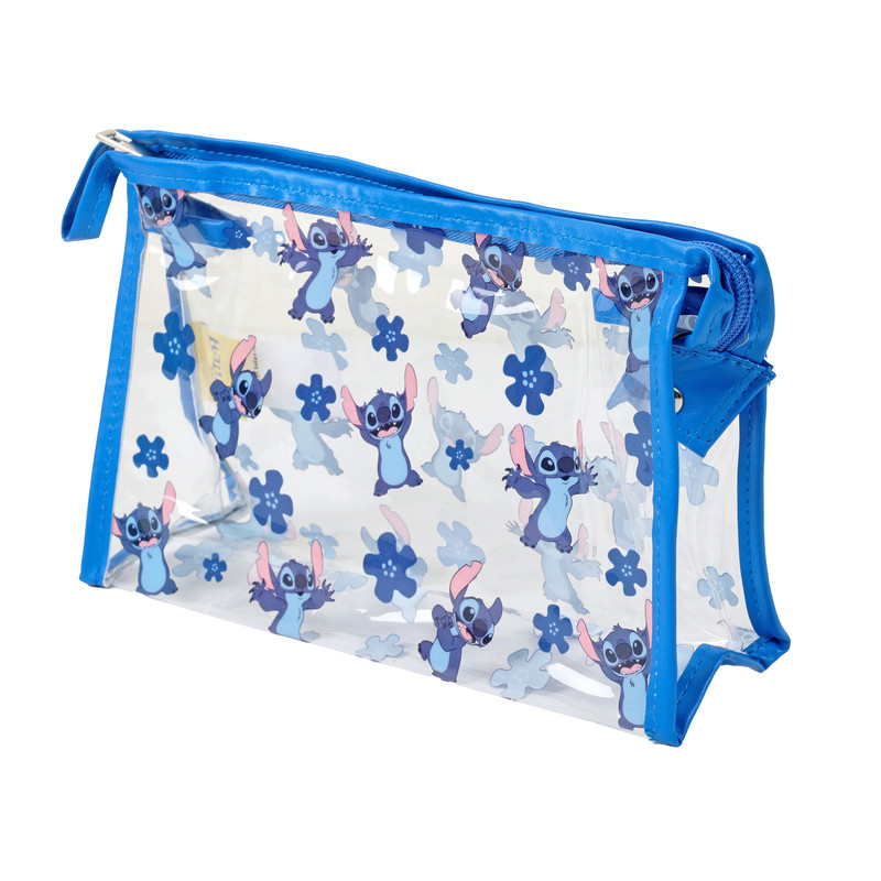 Disney Stitch Cosmetic Transparent/Blue Bag