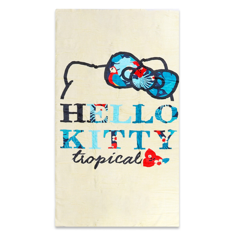 Sanrio Hello Kitty Printed Beach Towel Light 70x140 Cm - Beige